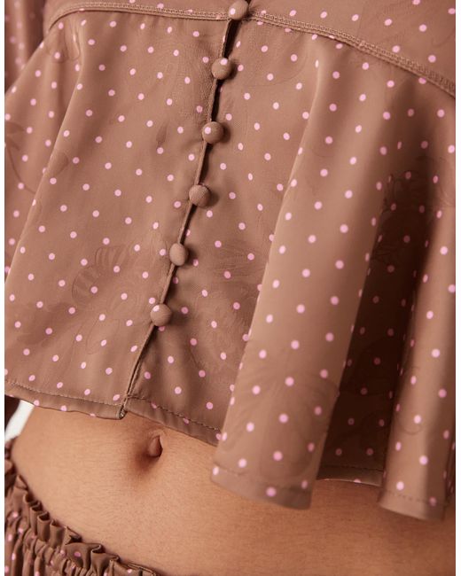 Free People Brown – pyjama aus satin