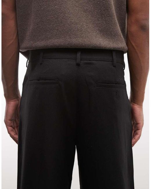 Prohibited Black Double-pleated Pants for men
