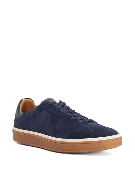 Dune Blue Wide Fit Tony Trainers for men