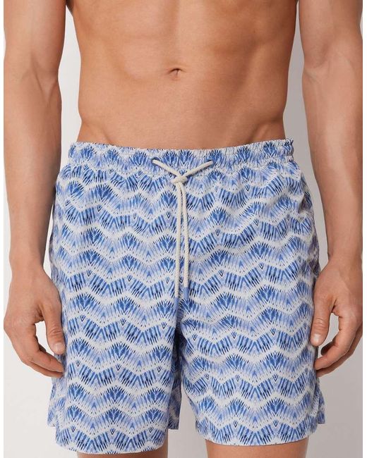 Calzedonia Blue Patterned Swim Shorts Formentera for men