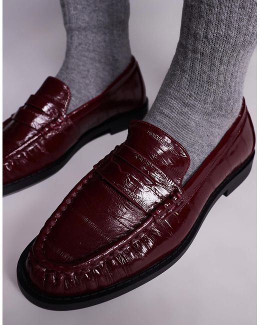 River Island Purple Ruched Loafers