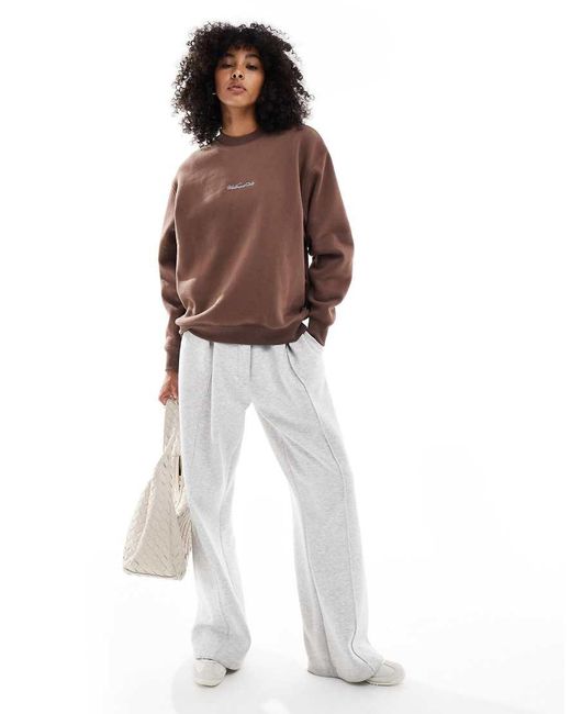 Cotton On Brown Plush Graphic Crew