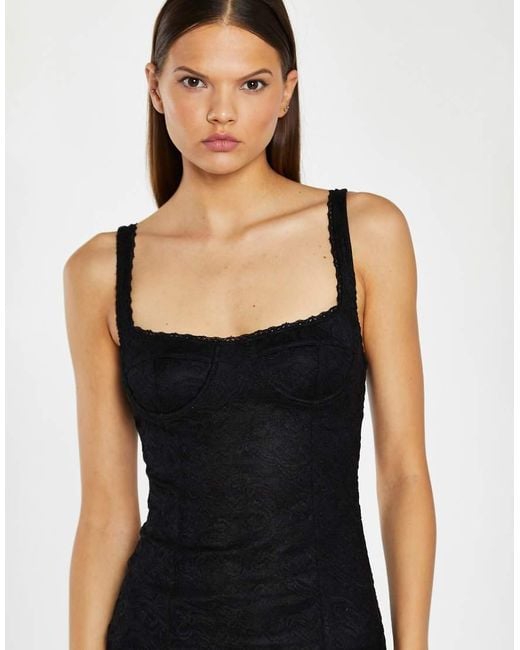 Glamorous Black Corset Mini-Dress