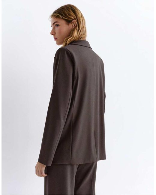 Pull&Bear Basic Blazer in het Brown