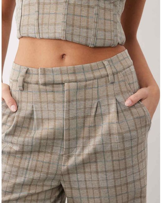 ASOS Natural Brushed Barrel Leg Pants