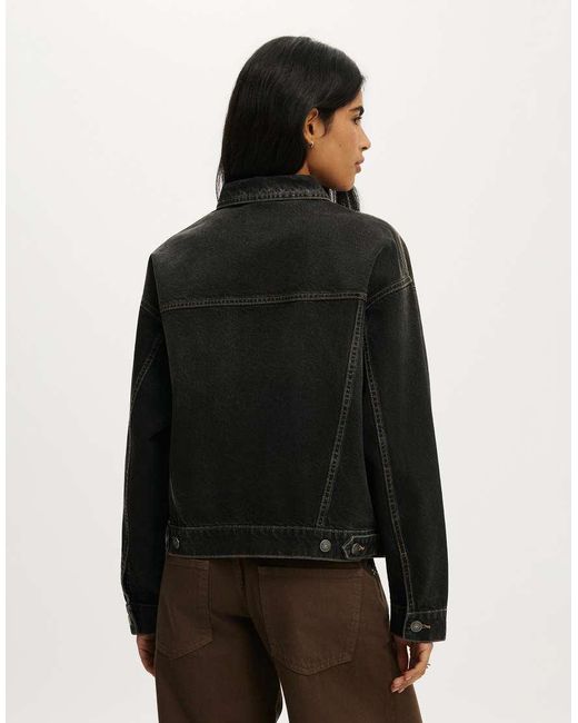Cotton On Black Original Denim Jacket