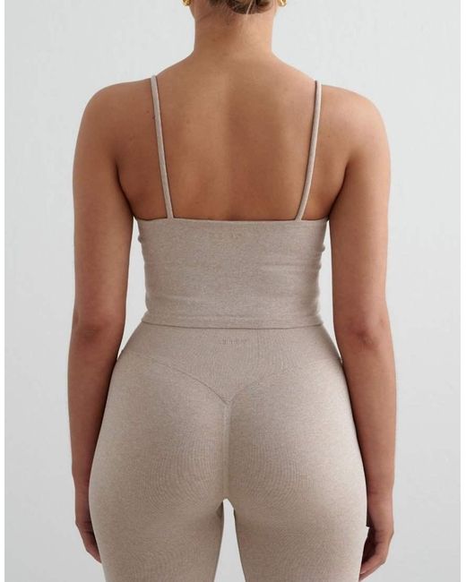 Aim'n Natural Melange Shape Seamless Strap Singlet