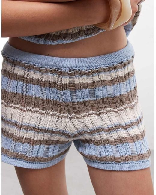 ASOS White Knit Micro Shorts