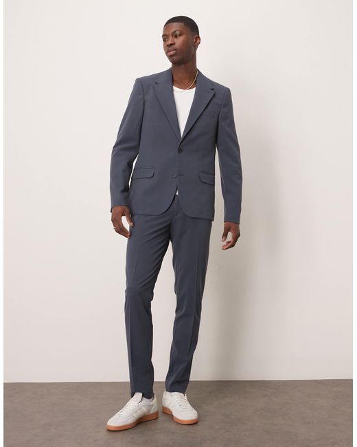 ASOS – schmal geschnittene anzugjacke in Blue für Herren