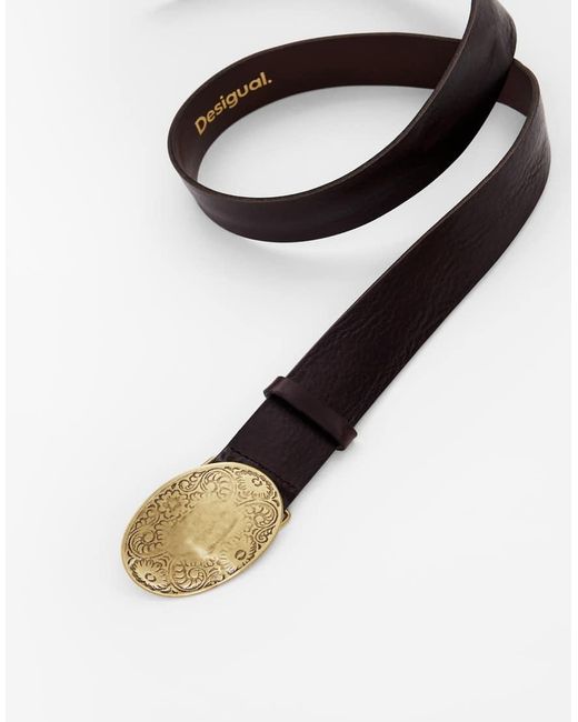 Desigual Brown Belt Buckle