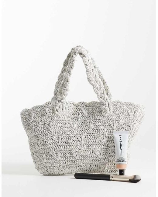 Mango Gray Teen Knit Purse