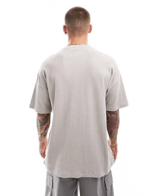 Camiseta Extragrande Texturizada De -Beis Neutro New Look de hombre de color Gray