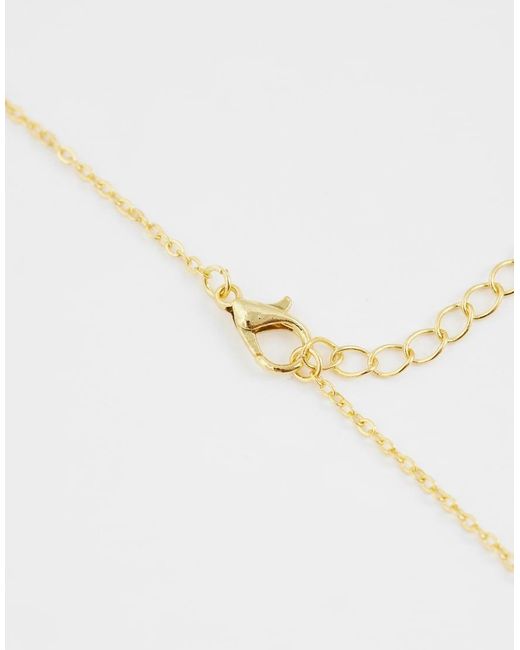 New Look Metallic Clover Flower Plated Necklace