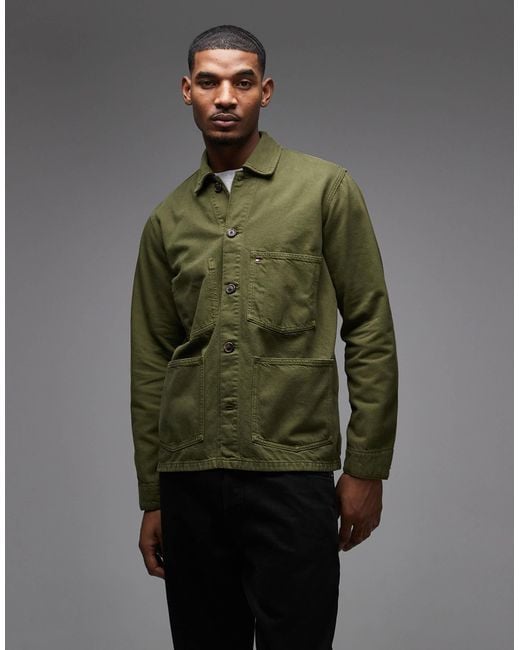 Tommy Hilfiger Green Chore Jacket for men