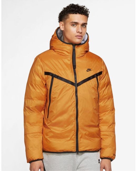 Nike Revival Therma-fit Repel Eco-down Hooded Puffer Jacket in Yellow ...