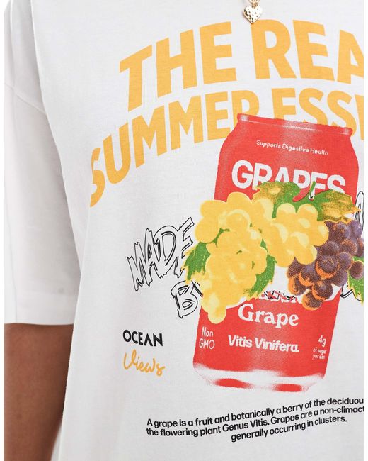 Pieces White Summer Essentials Oversized T-shirt