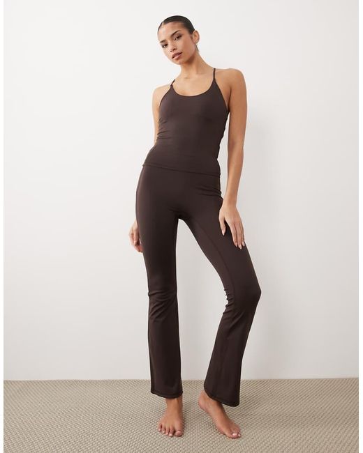Gina Tricot Gray Mix And Match Strappy Back Yoga Top