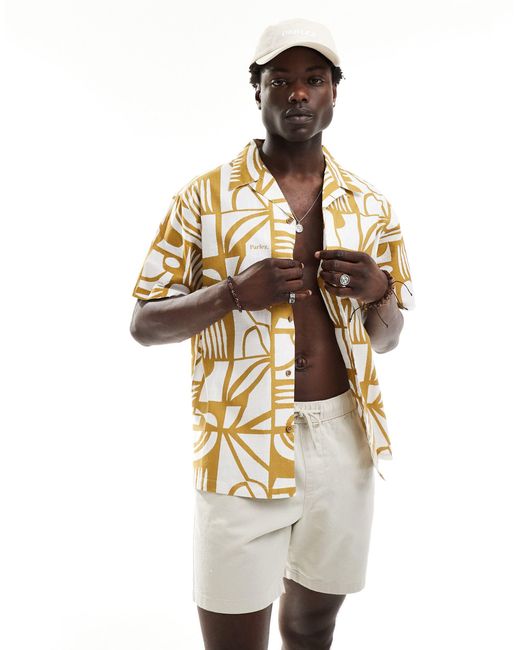 Parlez – kubanisches hemd mit muster in Metallic für Herren