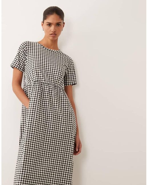 Threadbare Black Jersey Short Sleeve Midi Dress