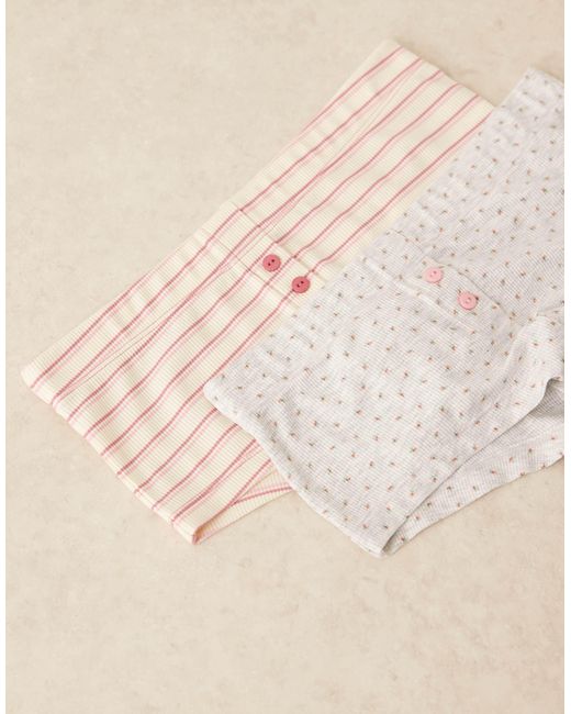 ASOS Natural 2 Pack Cheeky Boxers
