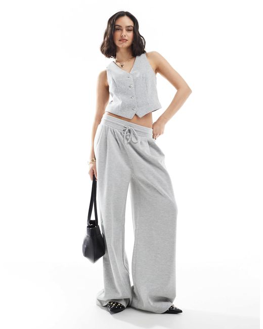 Vero Moda Gray Jersey Waistcoat Co-ord