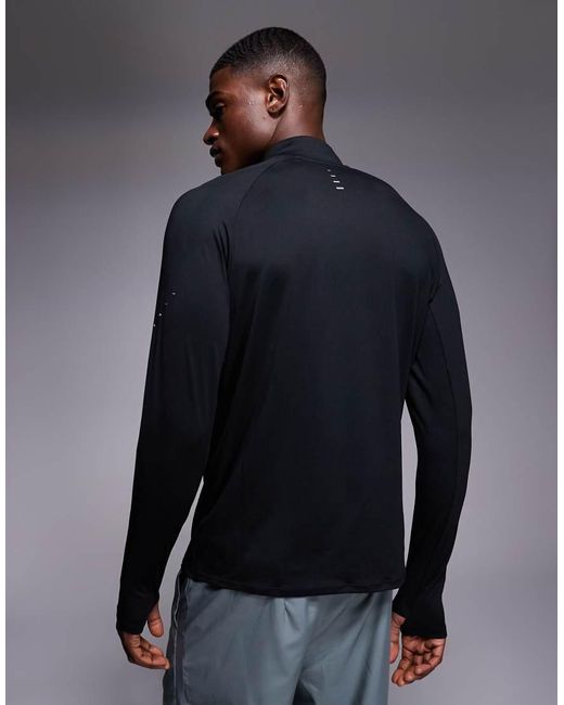 Nike Blue Stride Dri-fit Half Zip Longsleeve Top for men