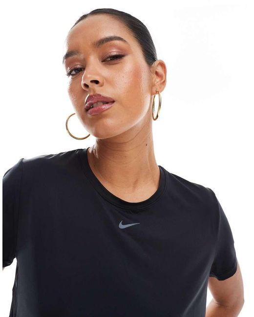 Nike Black Women's One Classic Dri-fit Short-sleeve Top