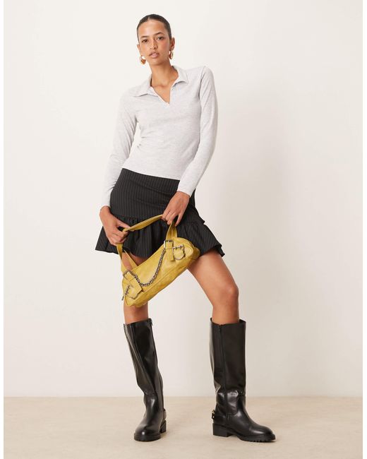 Abercrombie & Fitch White – langärmliges oberteil
