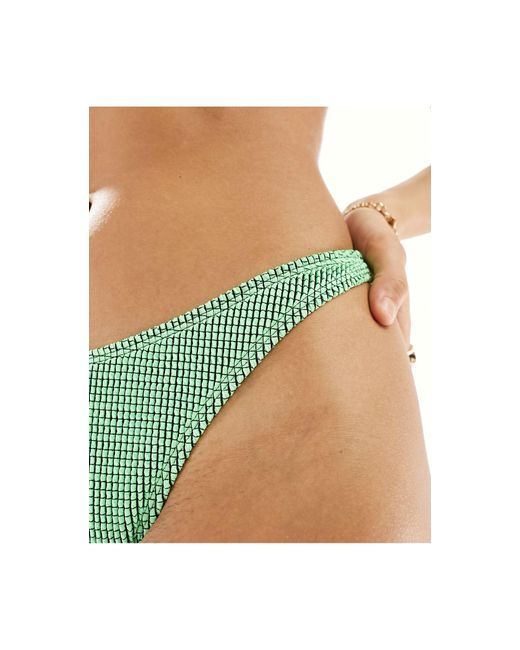 Cotton On Green Cotton On Thin Strap High Side Thong Bikini Bottom
