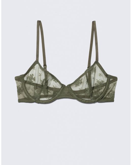 Soutien-gorge à armatures en dentelle - kaki Weekday en coloris Green