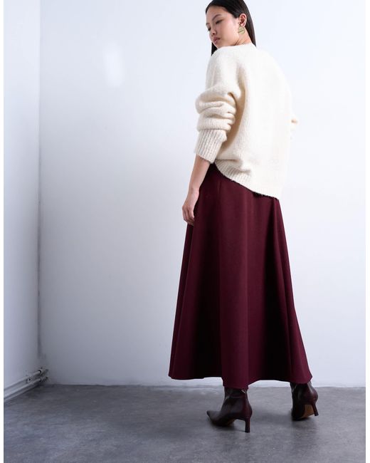 TOPSHOP Purple Tailo Full Circle A Line Maxi Skirt