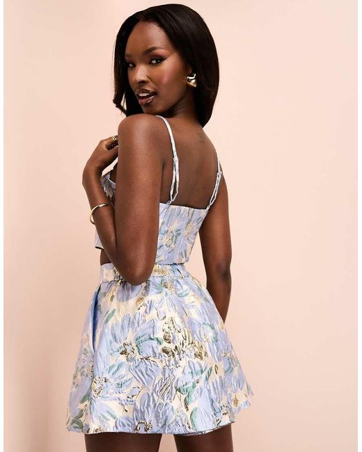 ASOS Natural Co-ord Jacquard Cupped Bralet