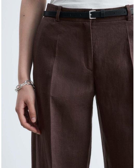 & Other Stories White Pure Linen Tailored Pants