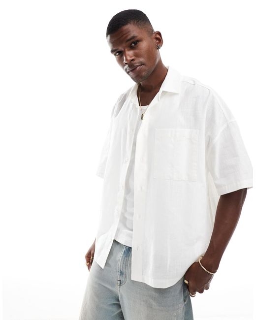 ASOS – voluminöses oversize-hemd in White für Herren