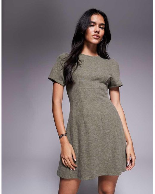 ASOS Gray Supersoft Seam Detail Mini Dress