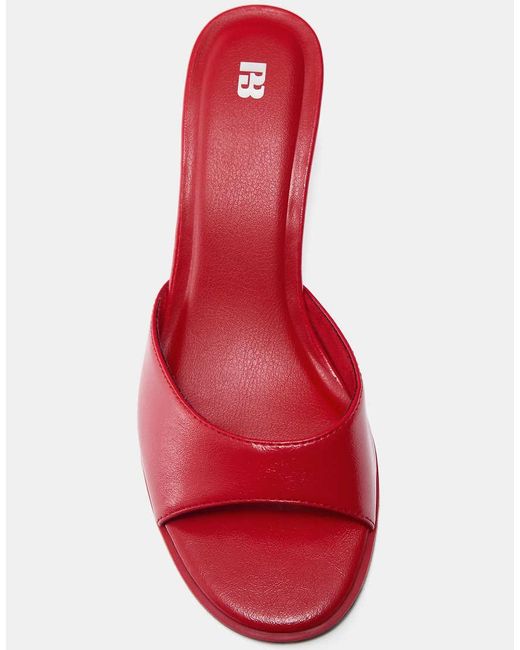 Pull&Bear Red Mule High-heel Sandals