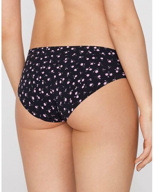 Tezenis Black Laser-Cut Printed Microfibre Briefs