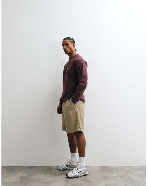 No Problemo Brown 100% Cotton Mini Logo Long Sleeve T-shirt for men