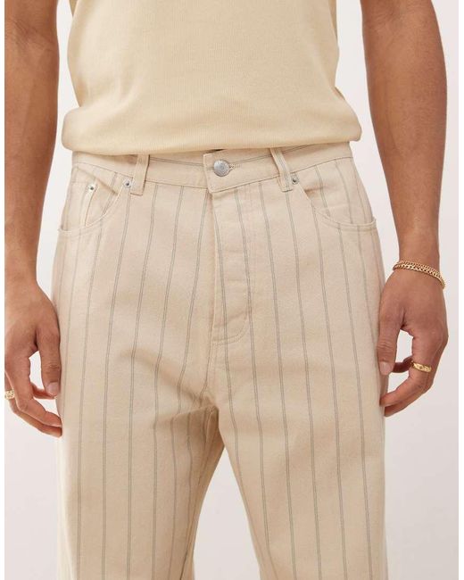 Obey Natural Classic baggy Stripe Jeans for men