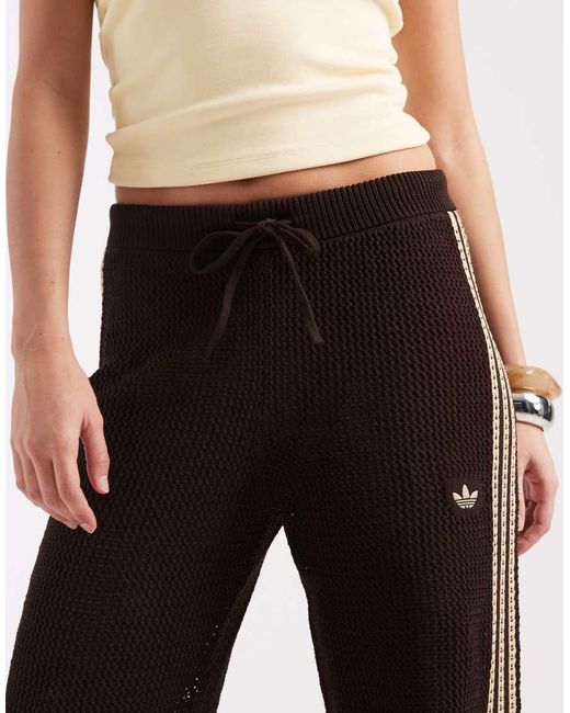 Adidas Originals Brown Crochet Track Pants