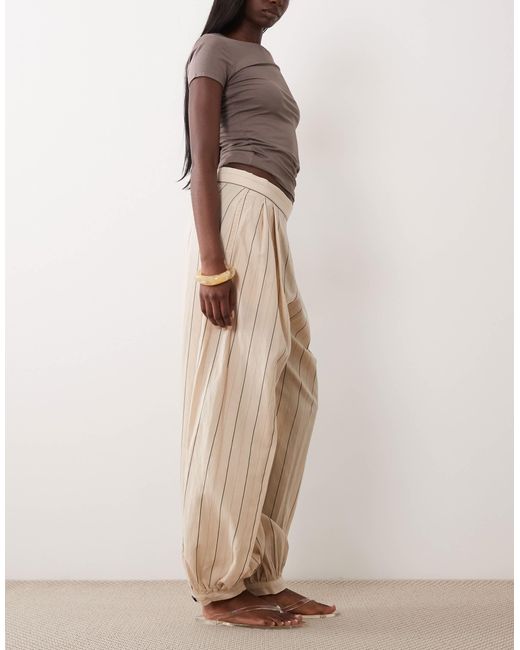 Mango Natural Linen Mix Cuffed Trouser
