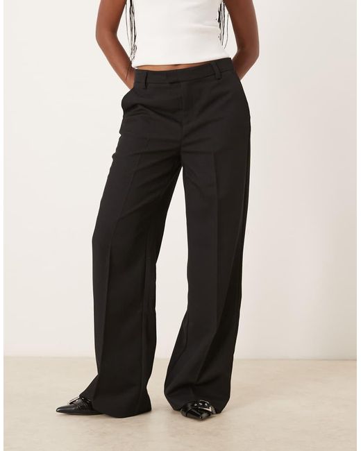 Gina Tricot White Tailored Wide Leg Trousers
