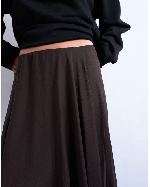 TOPSHOP Black – transparenter, langer tellerrock