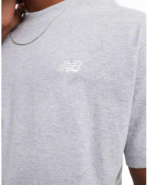New Balance White New Balanace Small Logo T-shirt for men