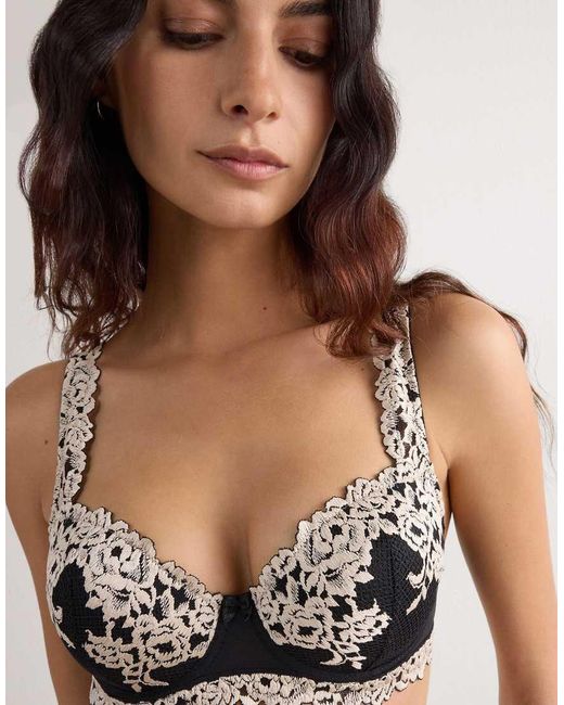 Intimissimi Black Pretty Flowers Sofia Balconette Bra