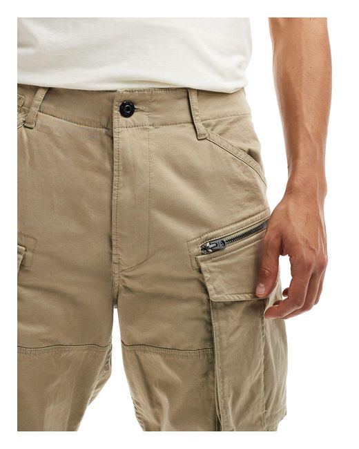 G-Star RAW – rovic – locker geschnittene cargo-shorts in Natural für Herren