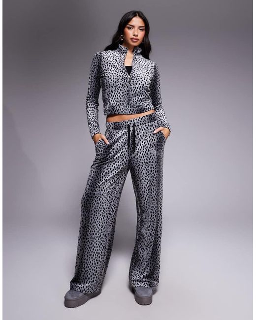 Juicy Couture Gray X Asos Exclusive Co-ord Zip Up Hoodie
