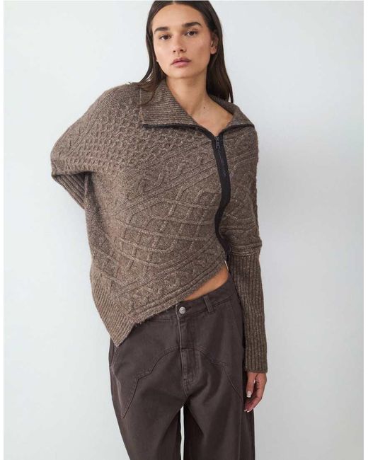 Balmohk Brown Knitted Pullover