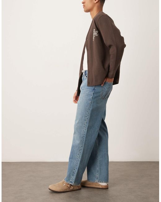 Abercrombie & Fitch – weite carpenter-jeans in Natural für Herren