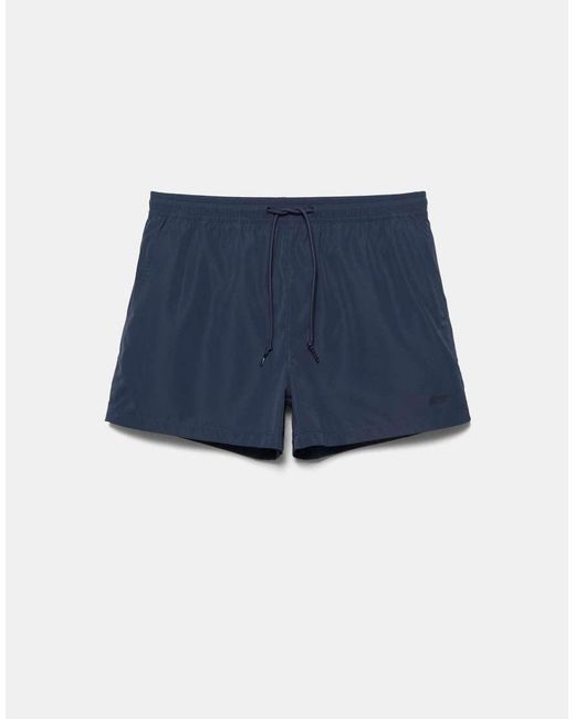 Pull&Bear Blue Basic Swim Shorts for men
